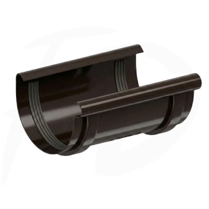 Łącznik rynny PVC ⌀ 130 firmy KROP kolor ciemny brąz